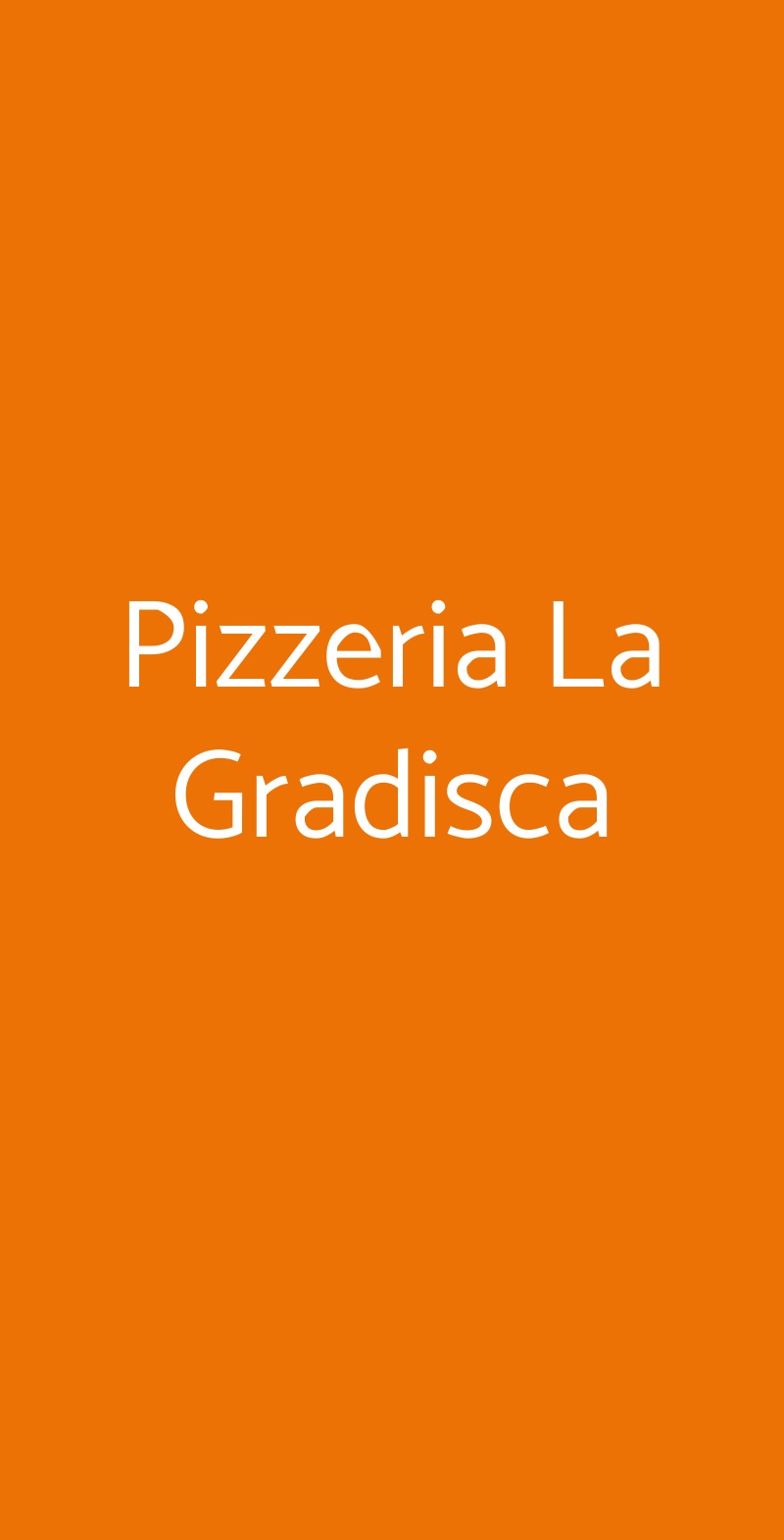 Pizzeria La Gradisca Milano menù 1 pagina