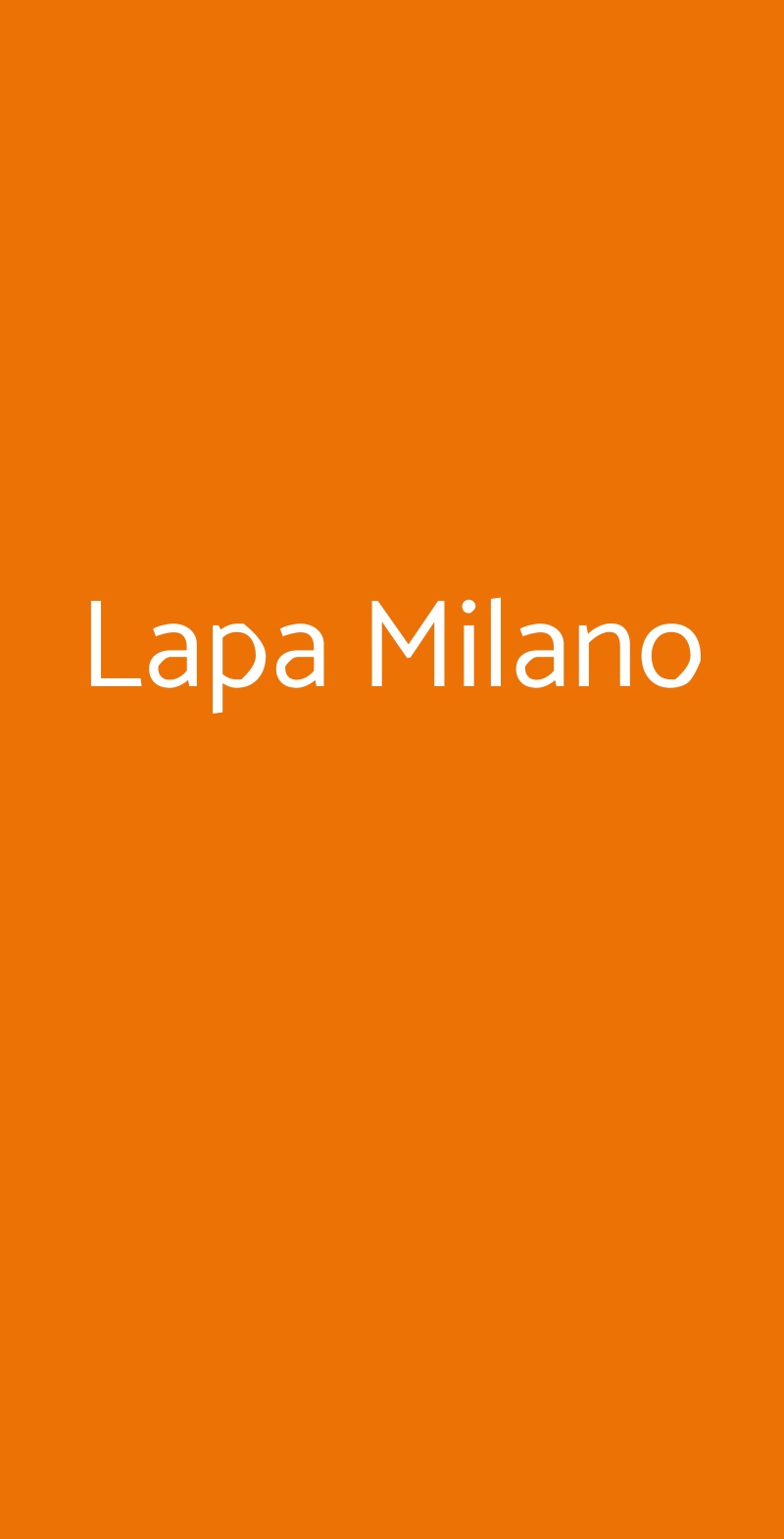 Lapa Milano Milano menù 1 pagina
