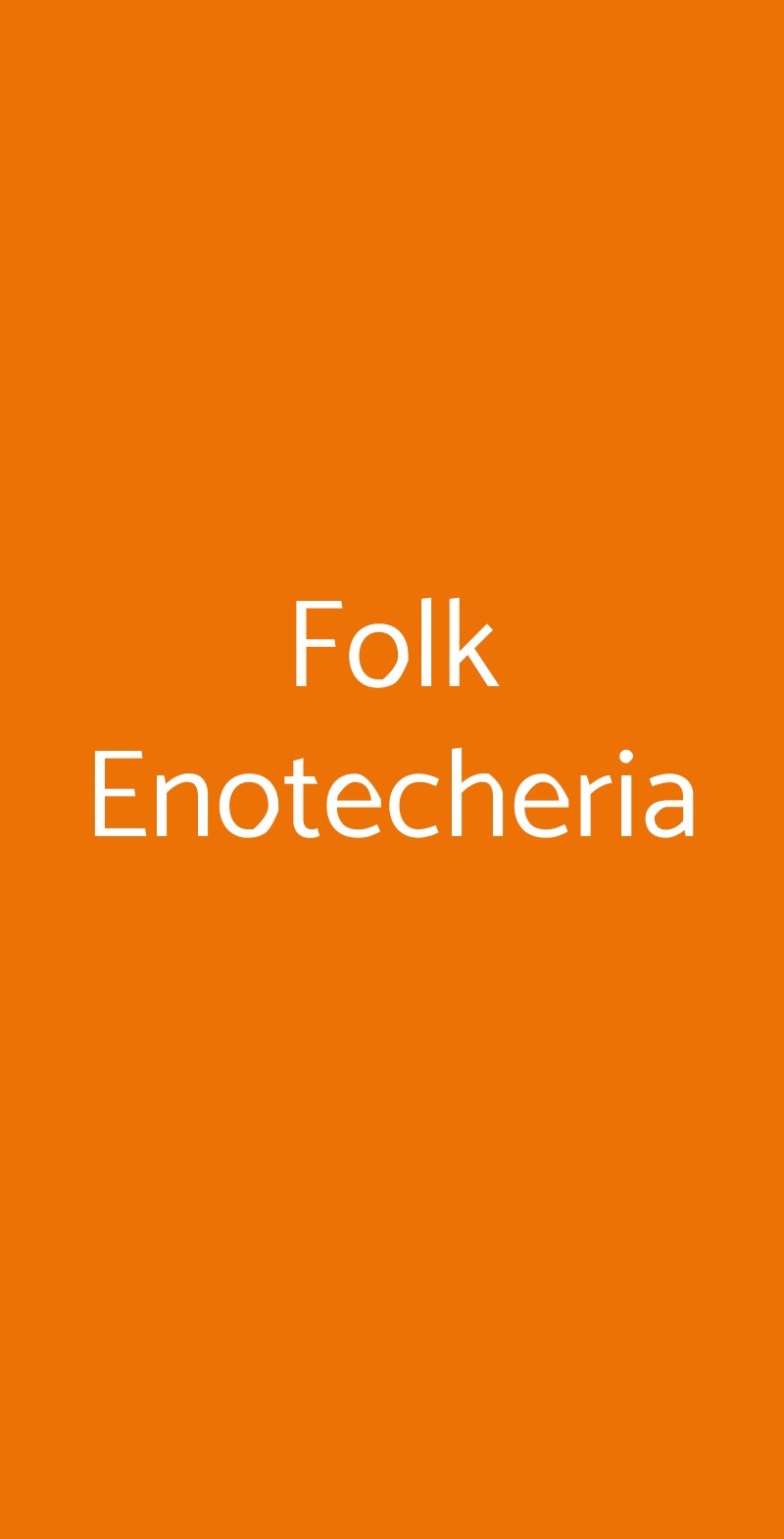 Folk Enotecheria Milano menù 1 pagina