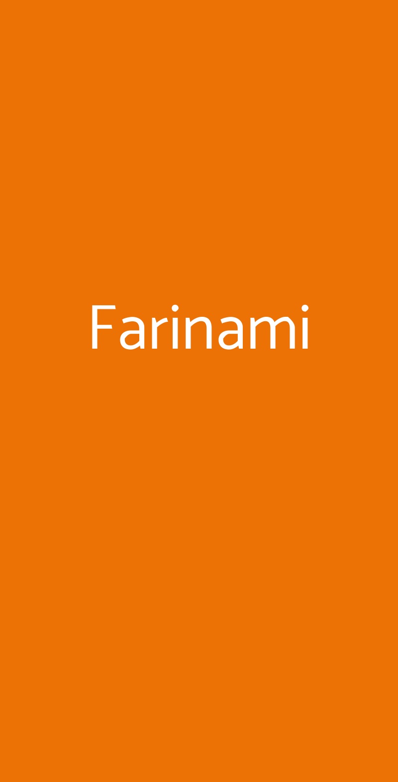 Farinami Milano menù 1 pagina