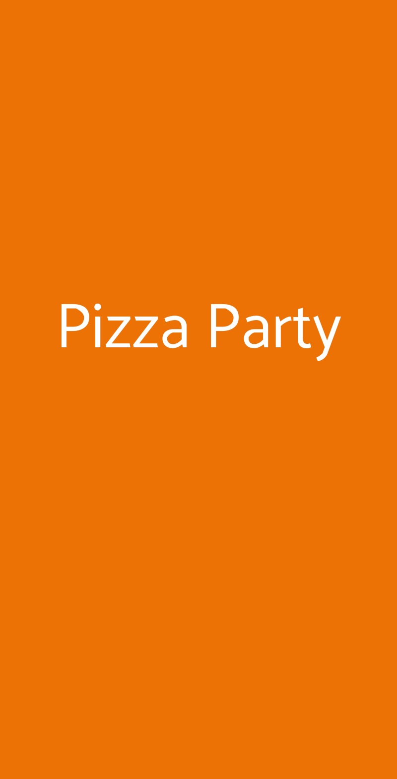 Pizza Party Milano menù 1 pagina