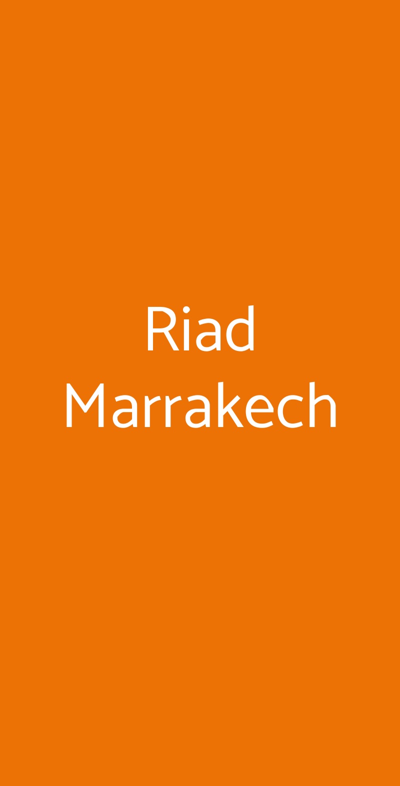 Riad Marrakech Milano menù 1 pagina