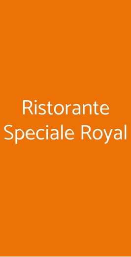 Ristorante Speciale Royal, Milano