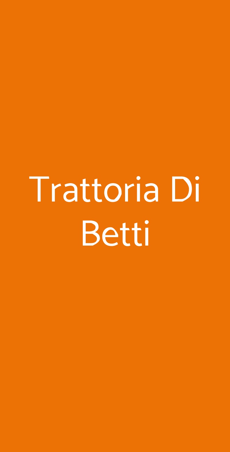 Trattoria Di Betti Milano menù 1 pagina