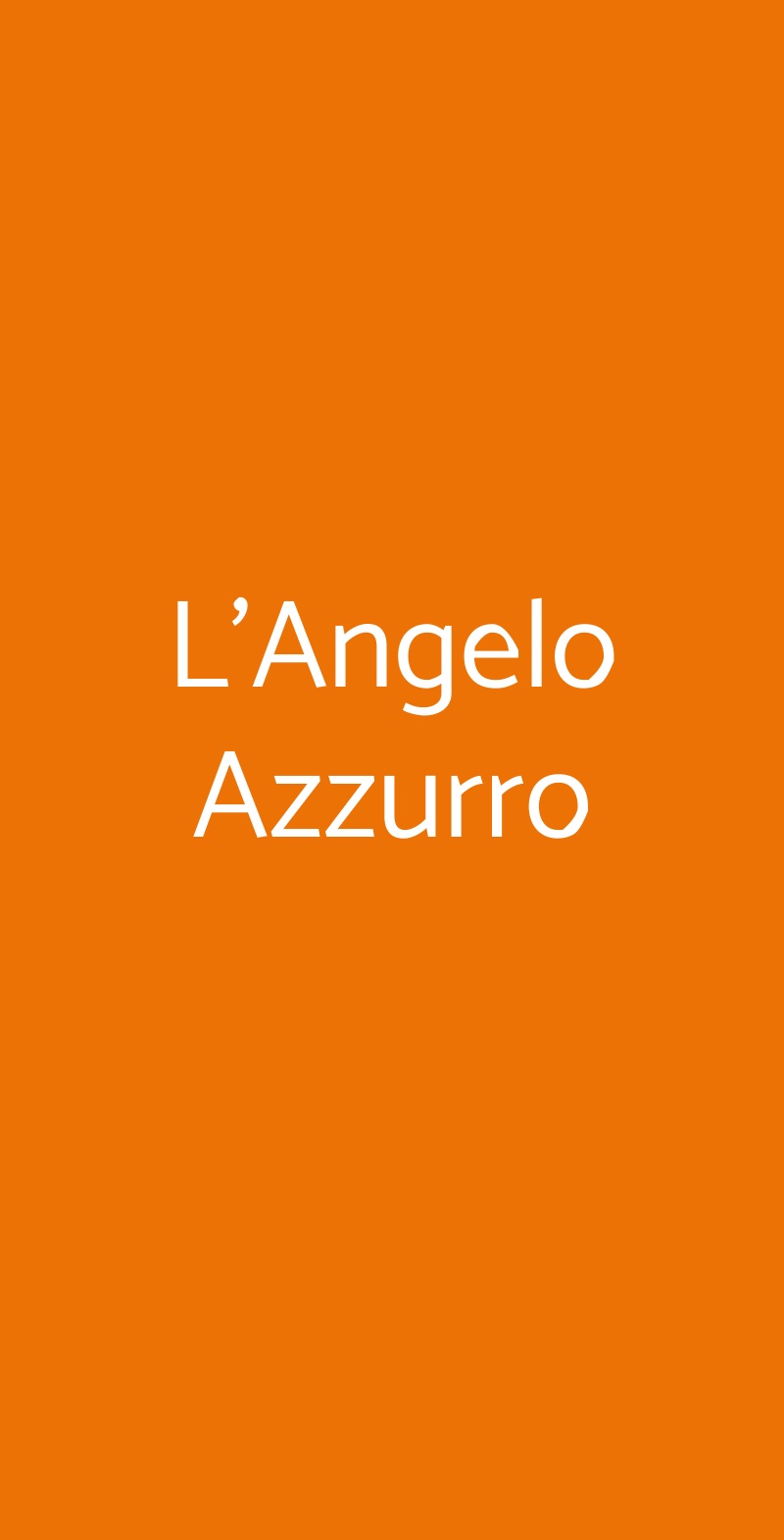 L'Angelo Azzurro Milano menù 1 pagina