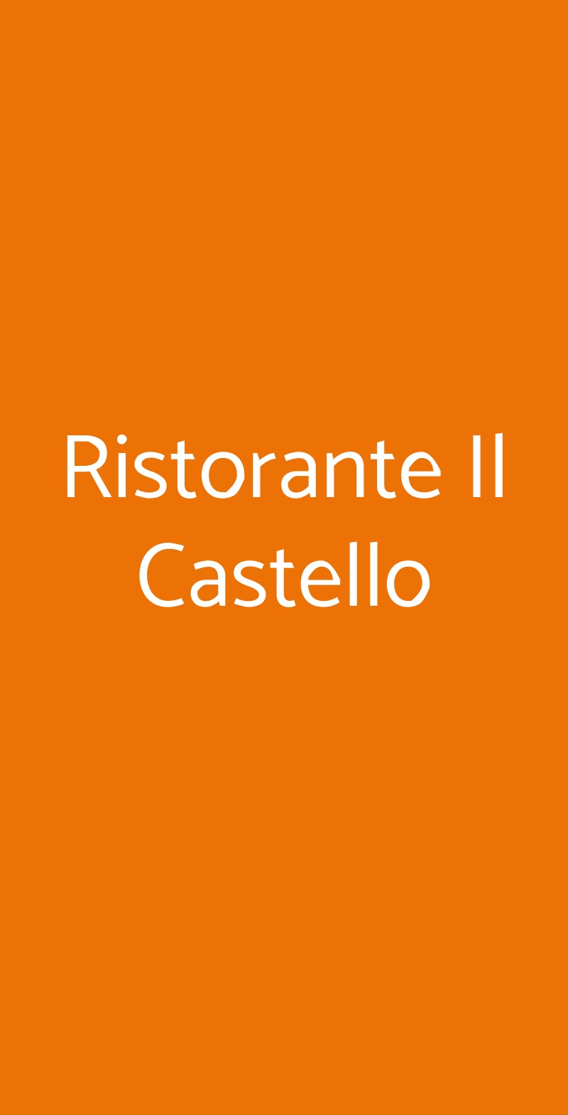 Ristorante Il Castello Milano menù 1 pagina