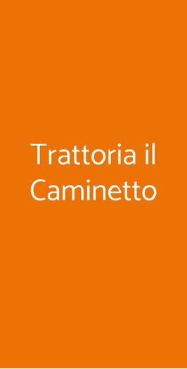 Trattoria Il Caminetto, Milano