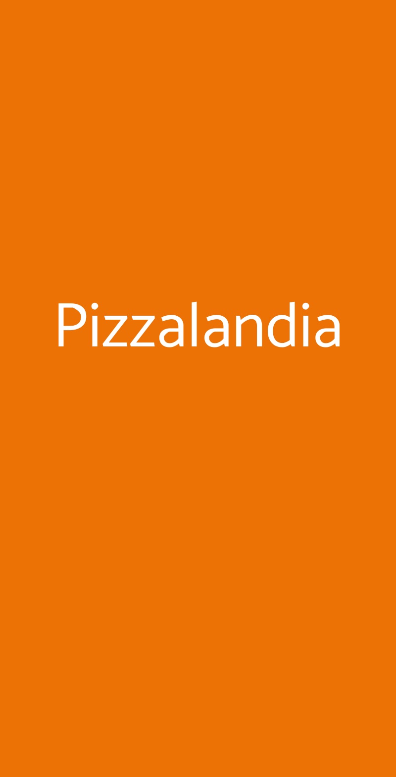 Pizzalandia Milano menù 1 pagina