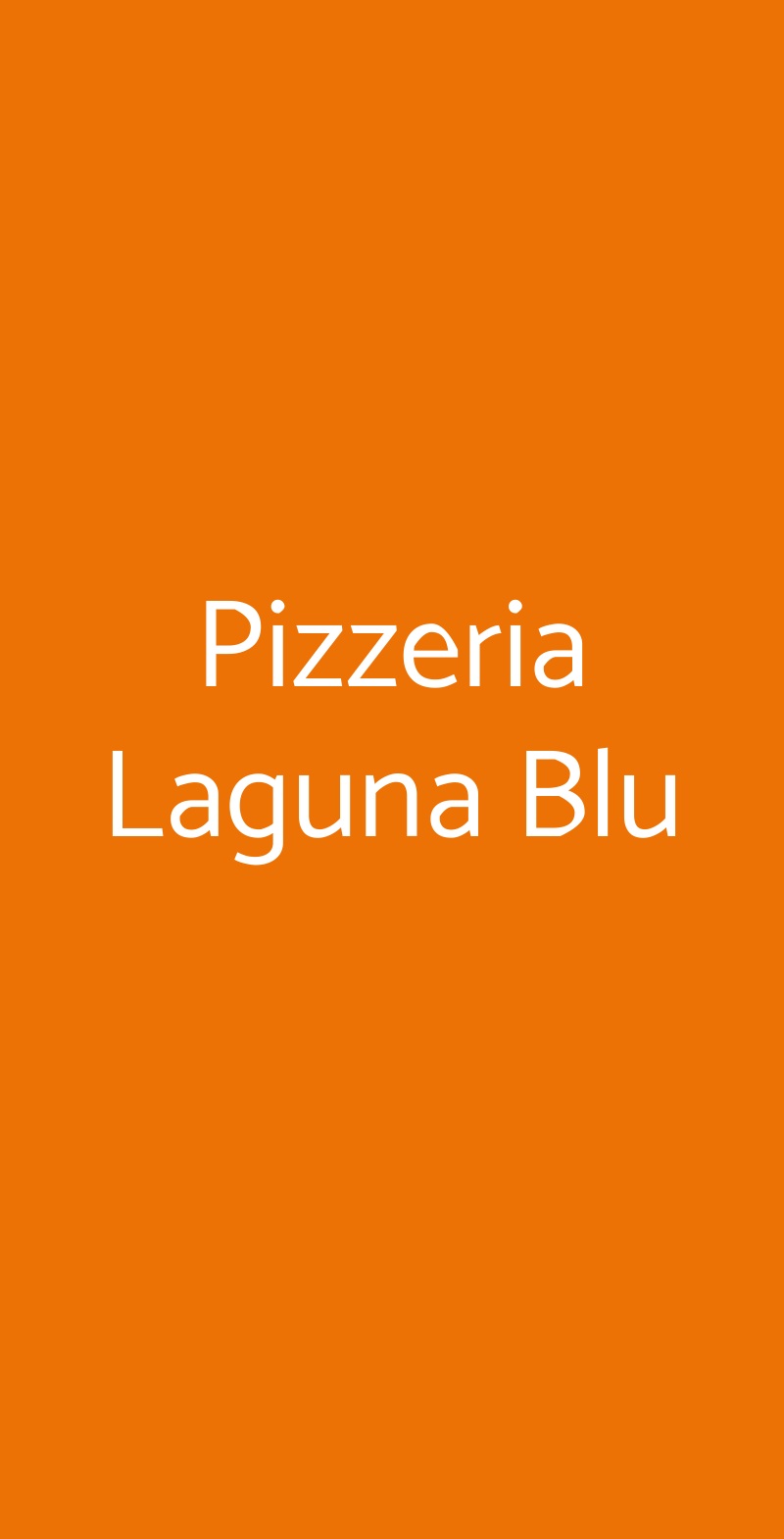 Pizzeria Laguna Blu Milano menù 1 pagina