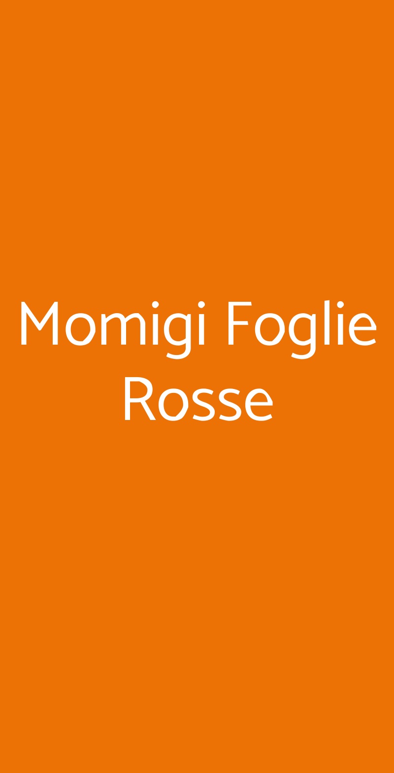 Momigi Foglie Rosse Milano menù 1 pagina