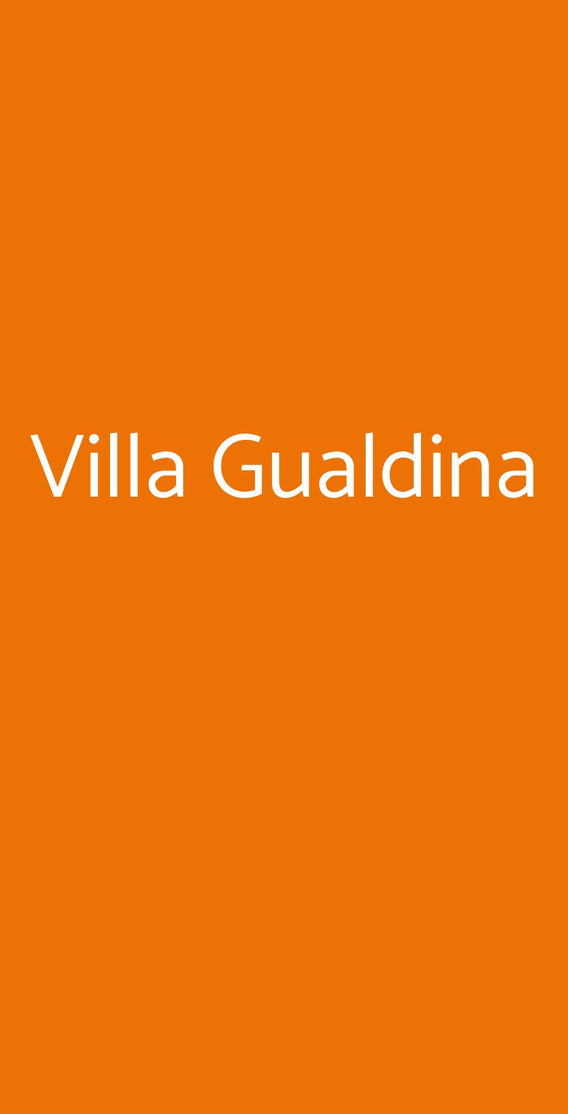 Villa Gualdina Milano menù 1 pagina