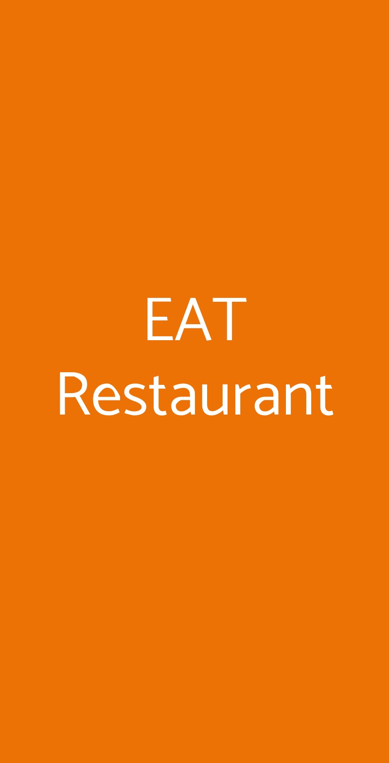 EAT Restaurant Milano menù 1 pagina