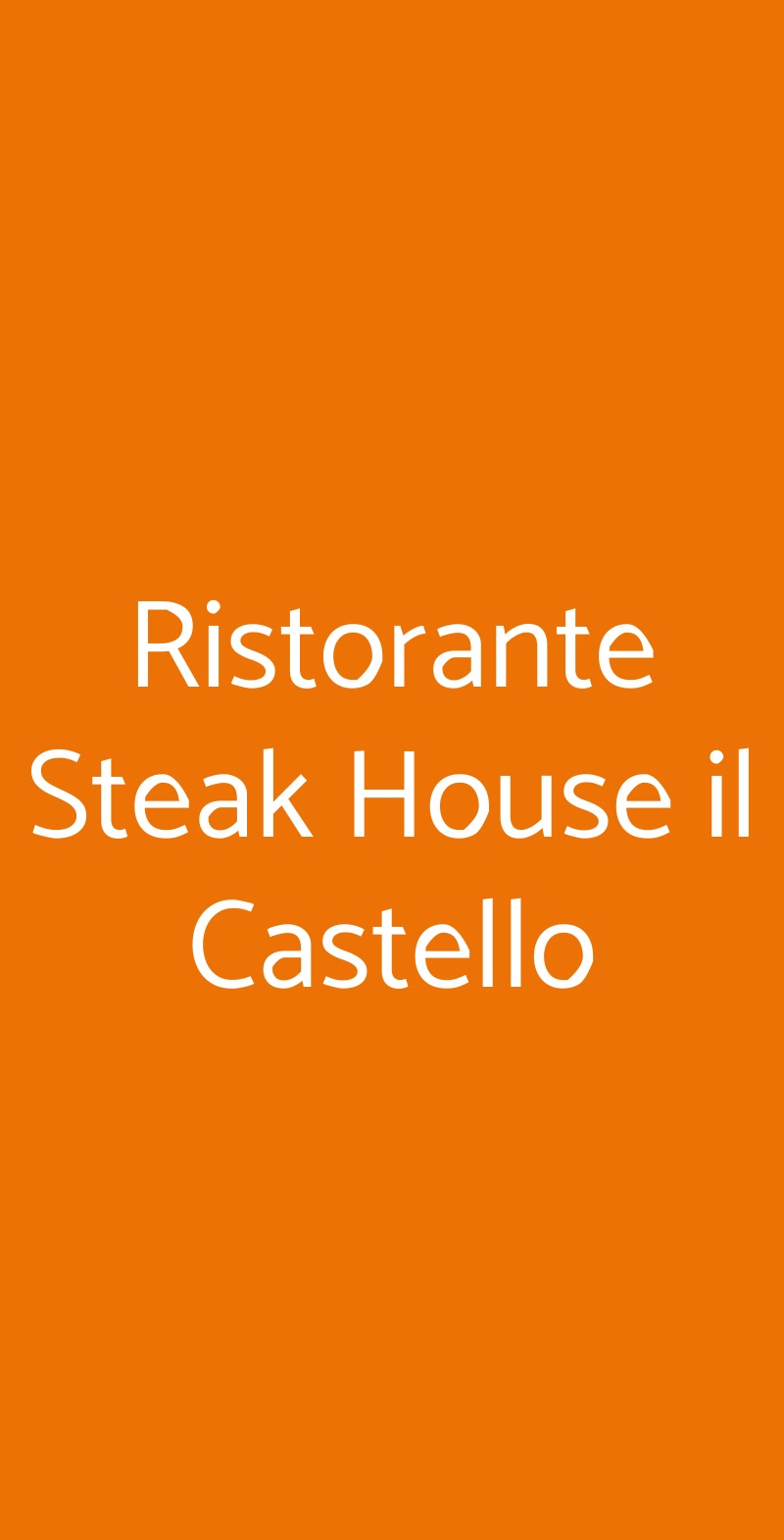 Ristorante Steak House il Castello Milano menù 1 pagina