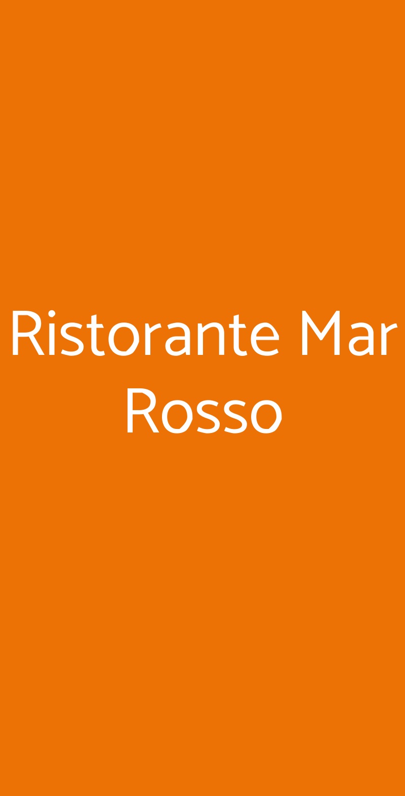 Ristorante Mar Rosso Milano menù 1 pagina