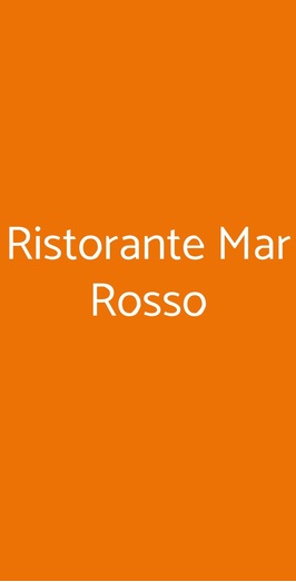 Ristorante Mar Rosso, Milano