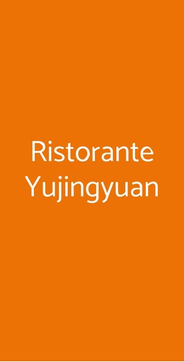 Ristorante Yujingyuan, Milano