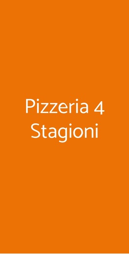 Pizzeria 4 Stagioni, Milano
