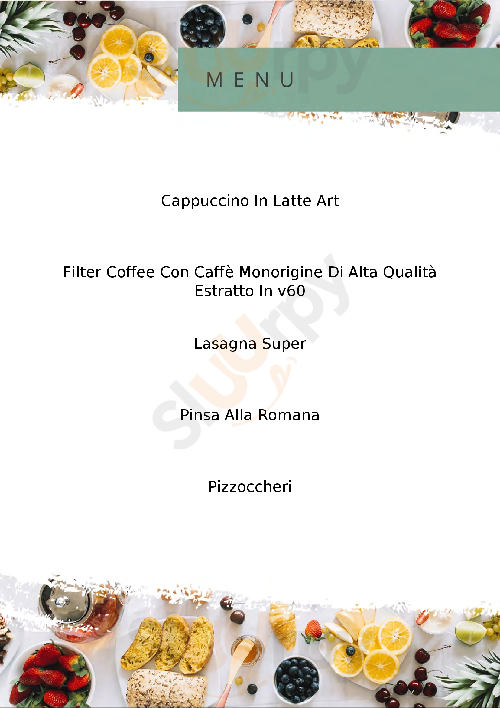 La Dolce Vita Cafè Milano menù 1 pagina
