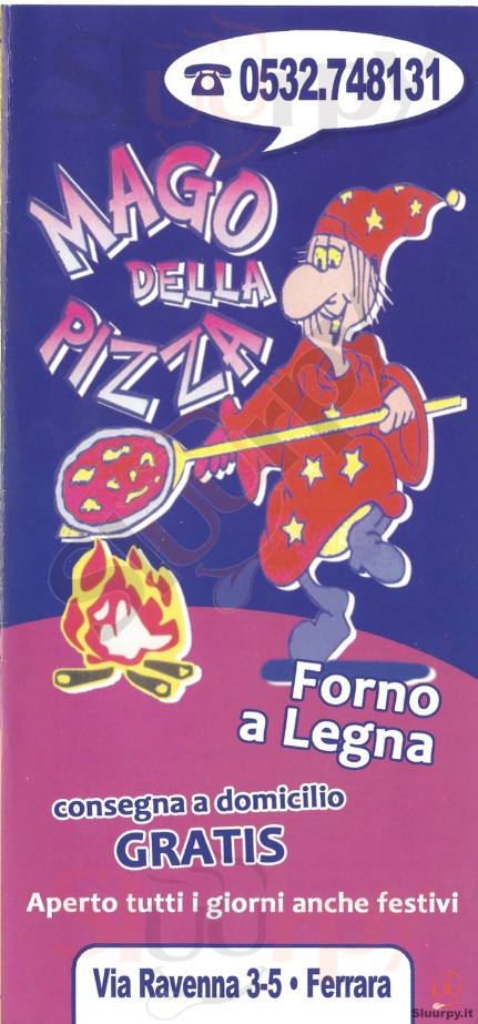 MAGO DELLA PIZZA Ferrara menù 1 pagina