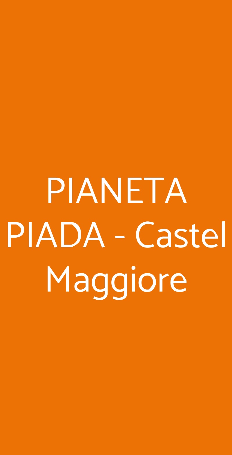 PIANETA PIADA - Castel Maggiore Castel Maggiore menù 1 pagina