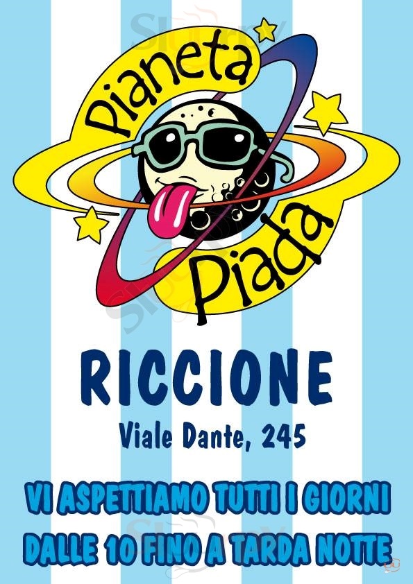 PIANETA PIADA - Riccione Riccione menù 1 pagina