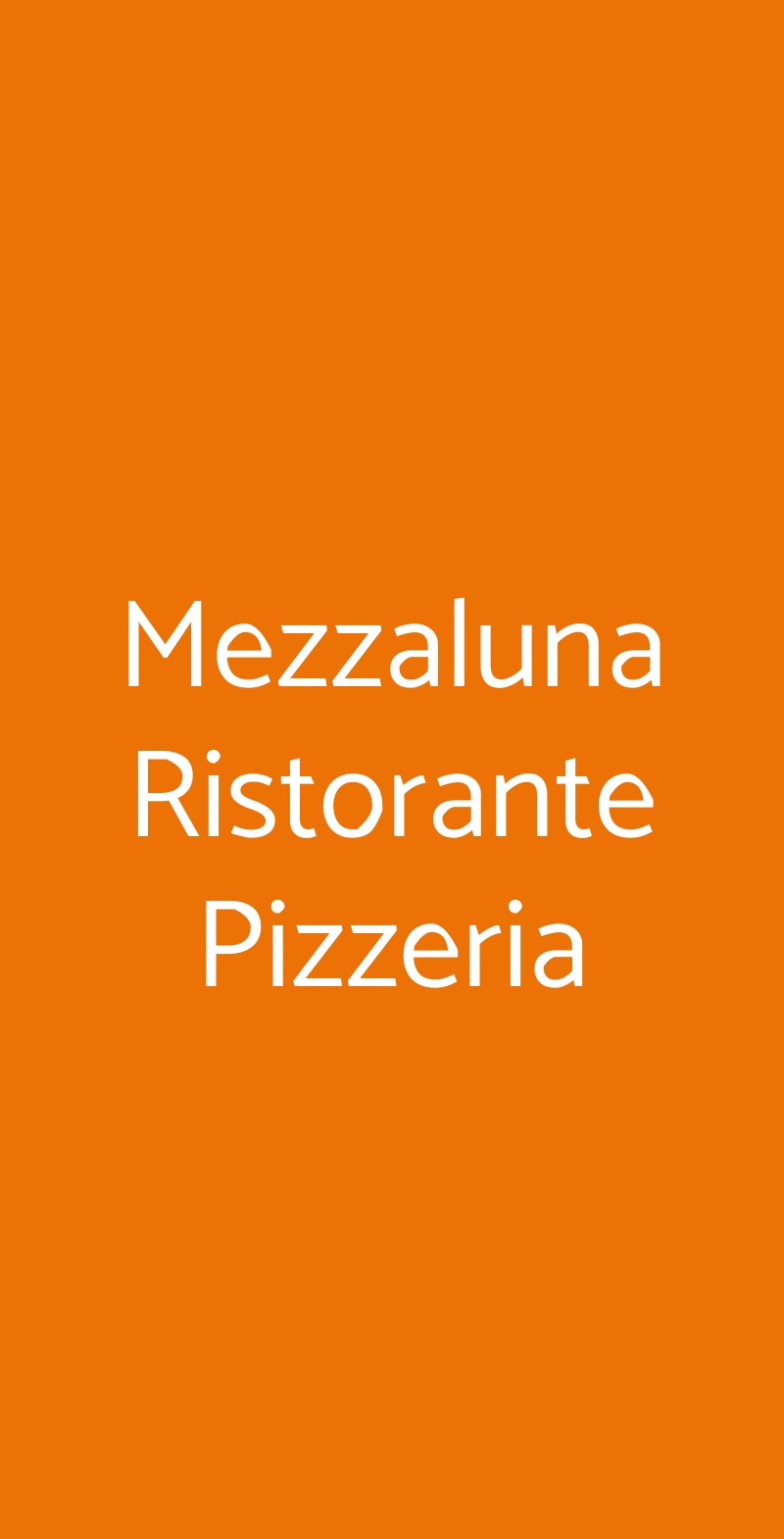 Mezzaluna Ristorante Pizzeria Milano menù 1 pagina