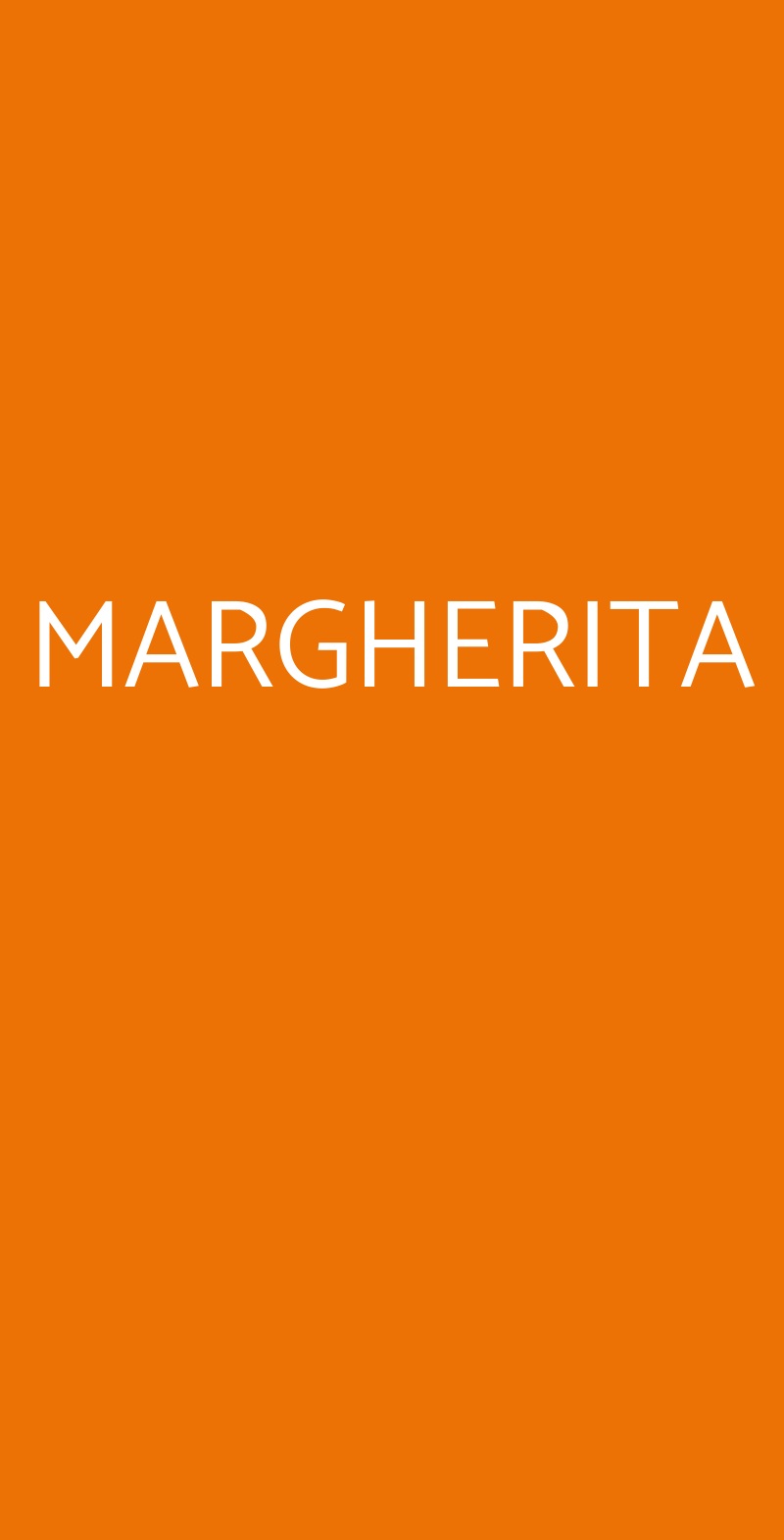 MARGHERITA Ferrara menù 1 pagina
