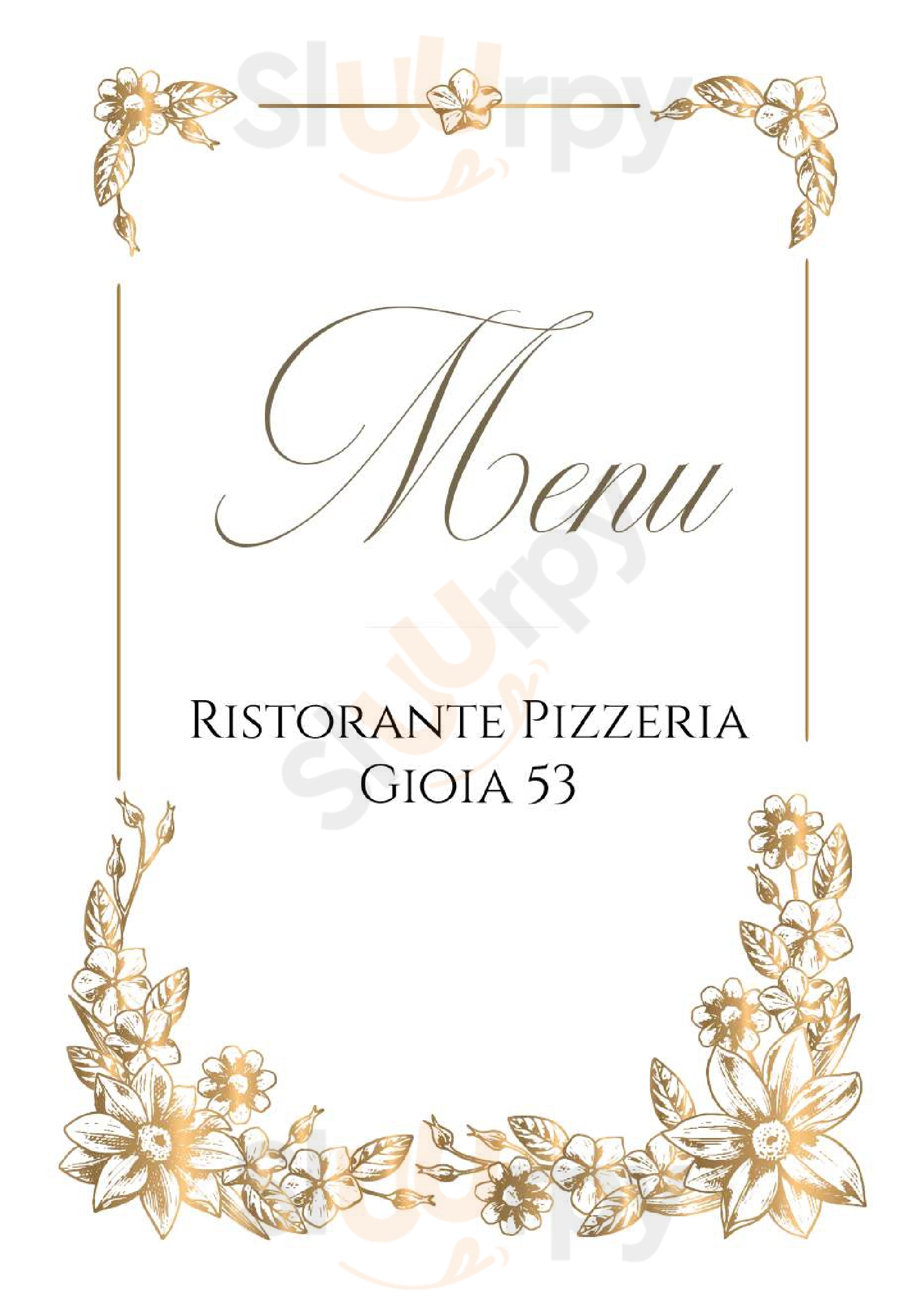 Pizzeria Gioia 53 Milano menù 1 pagina