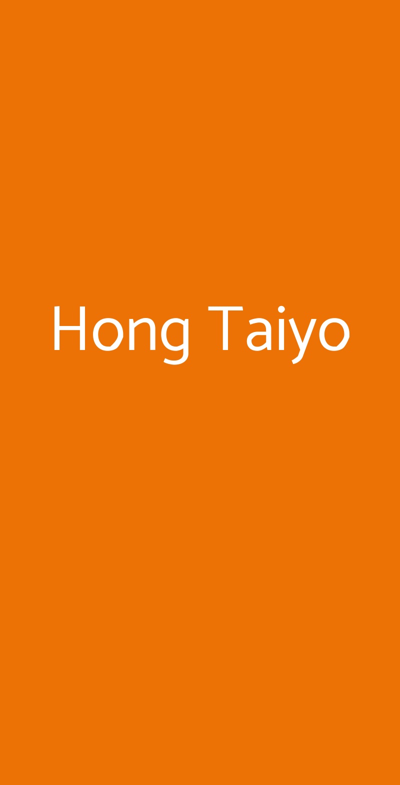 Hong Taiyo Milano menù 1 pagina