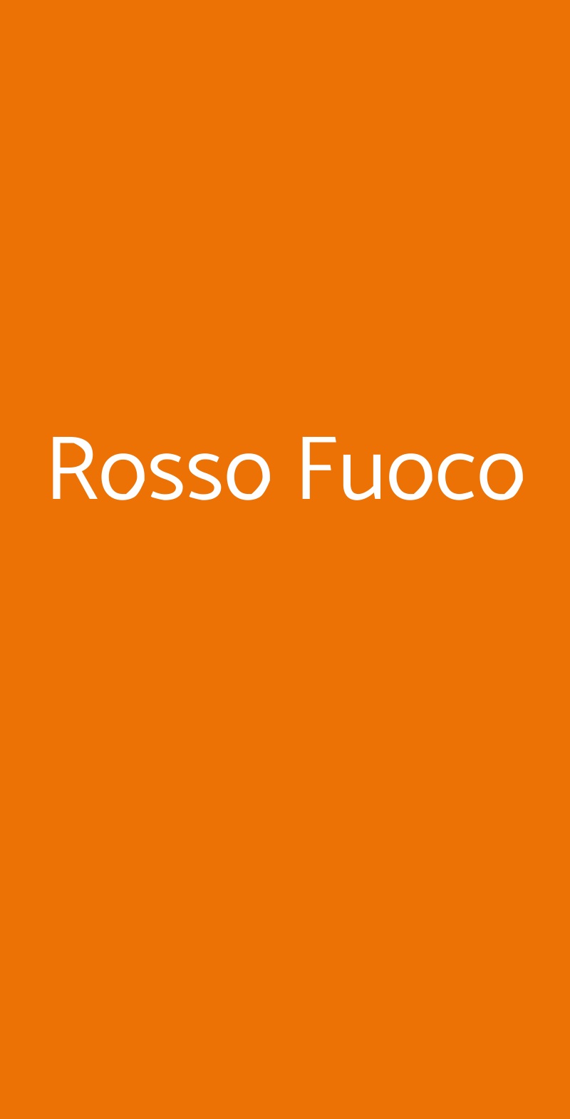 Rosso Fuoco Milano menù 1 pagina
