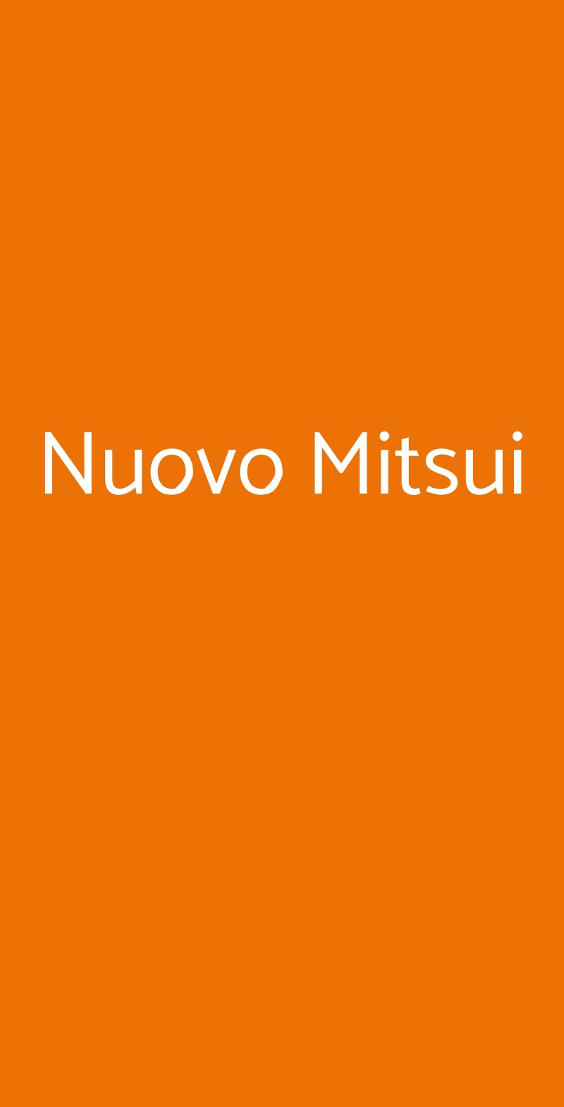 Nuovo Mitsui Milano menù 1 pagina