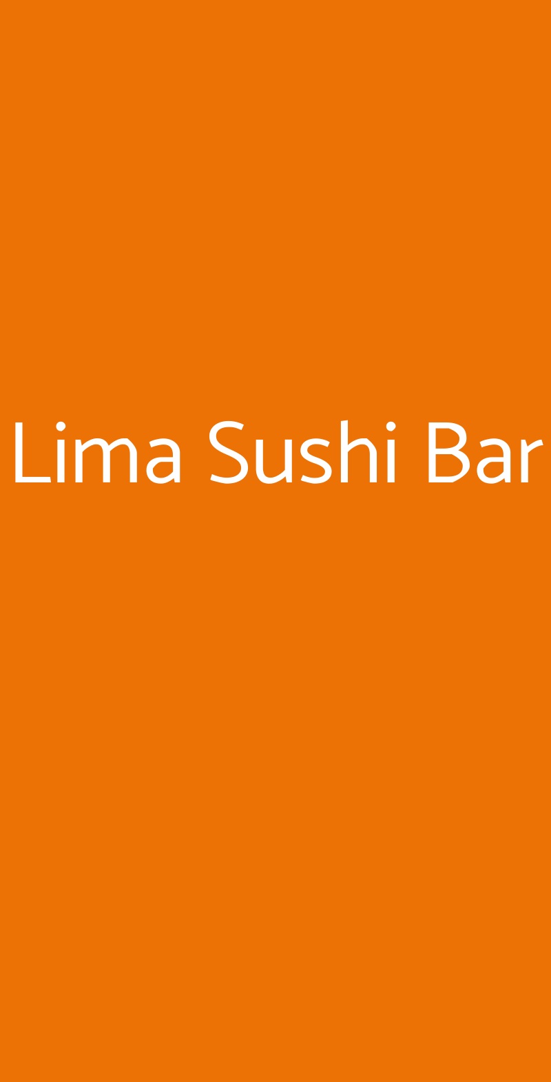 Lima Sushi Bar Milano menù 1 pagina