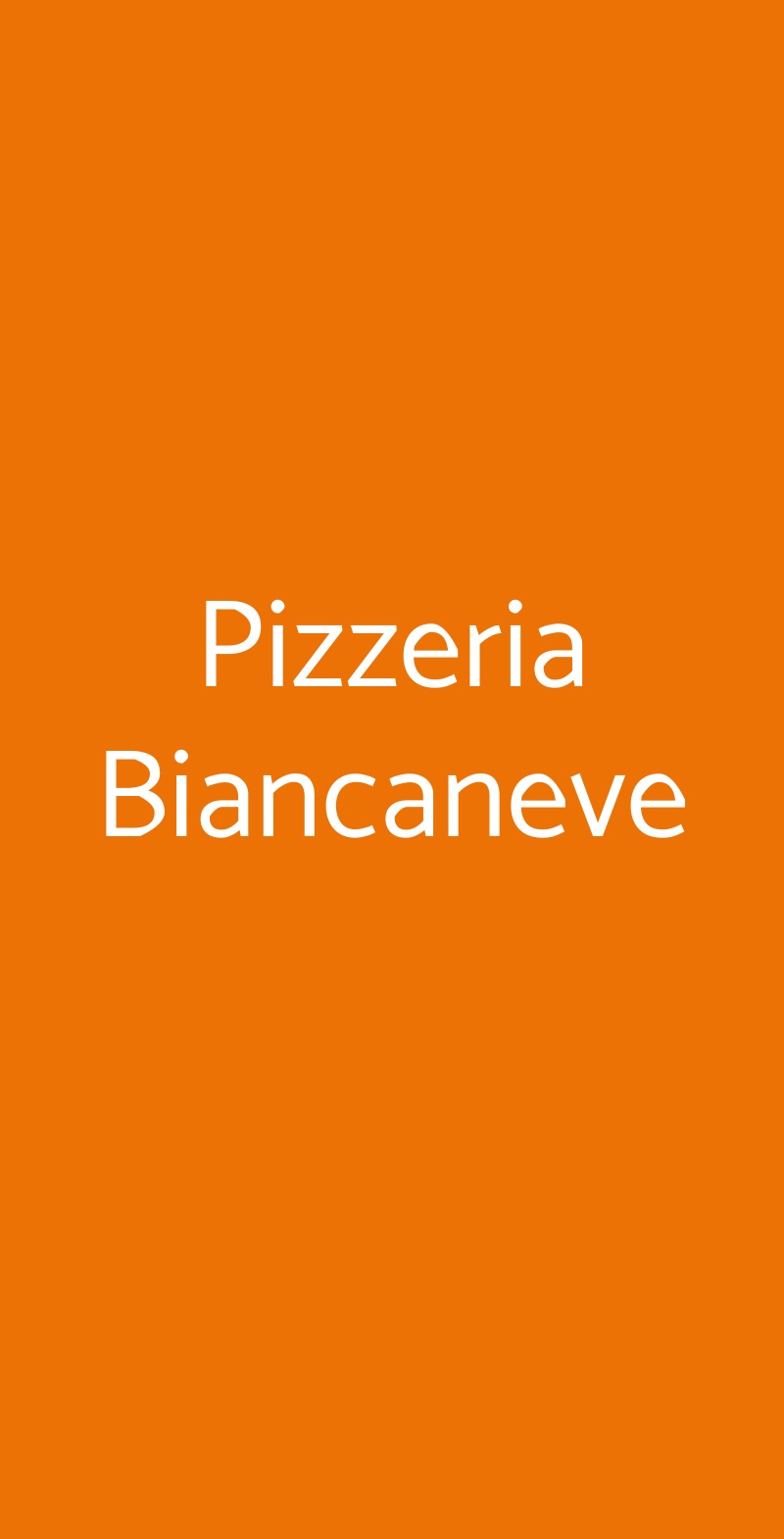 Pizzeria Biancaneve Milano menù 1 pagina