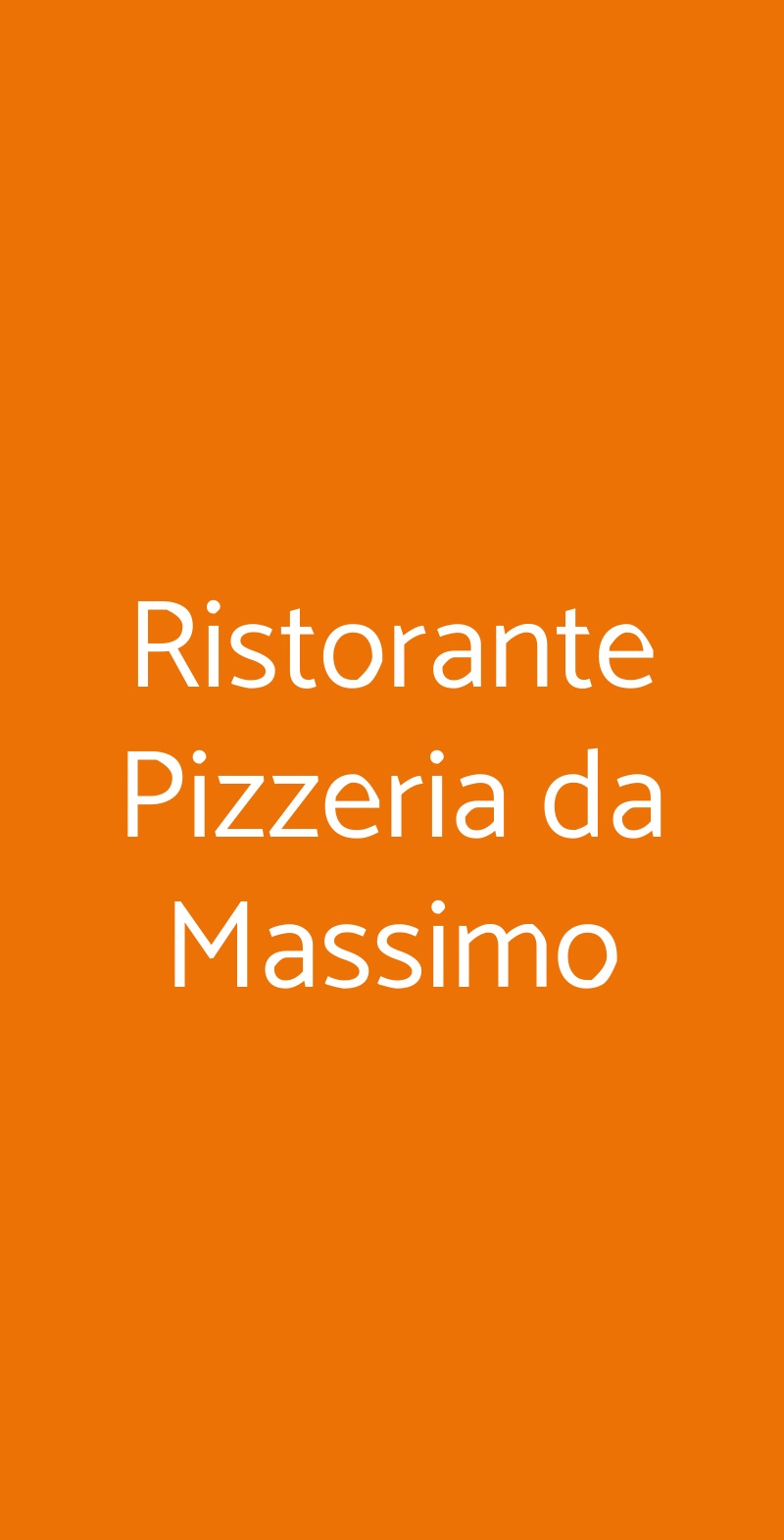 Ristorante Pizzeria da Massimo Milano menù 1 pagina