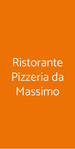 Ristorante Pizzeria Da Massimo, Milano