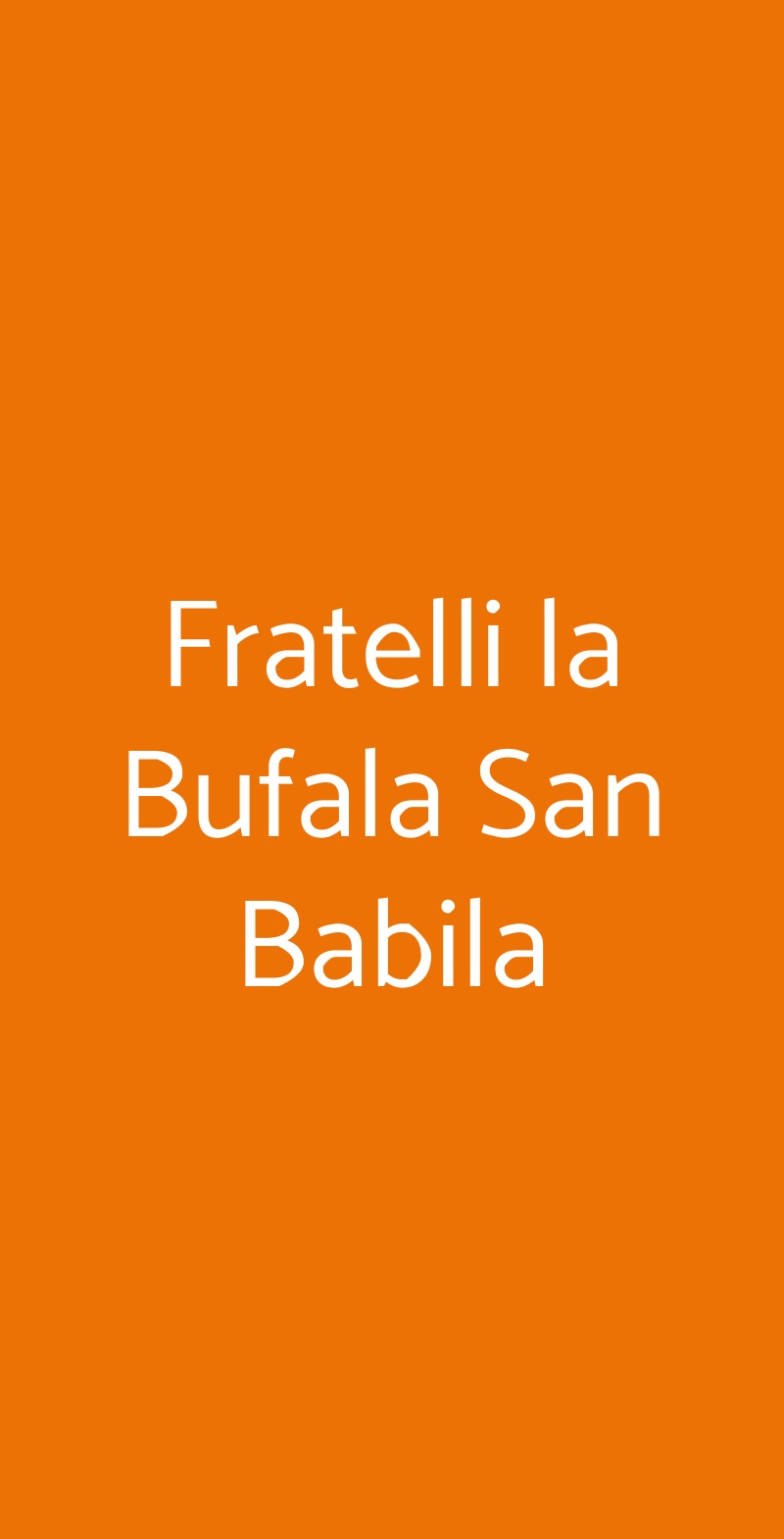 Fratelli la Bufala San Babila  Milano menù 1 pagina
