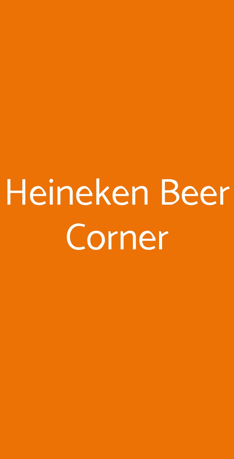 Heineken Beer Corner Milano menù 1 pagina