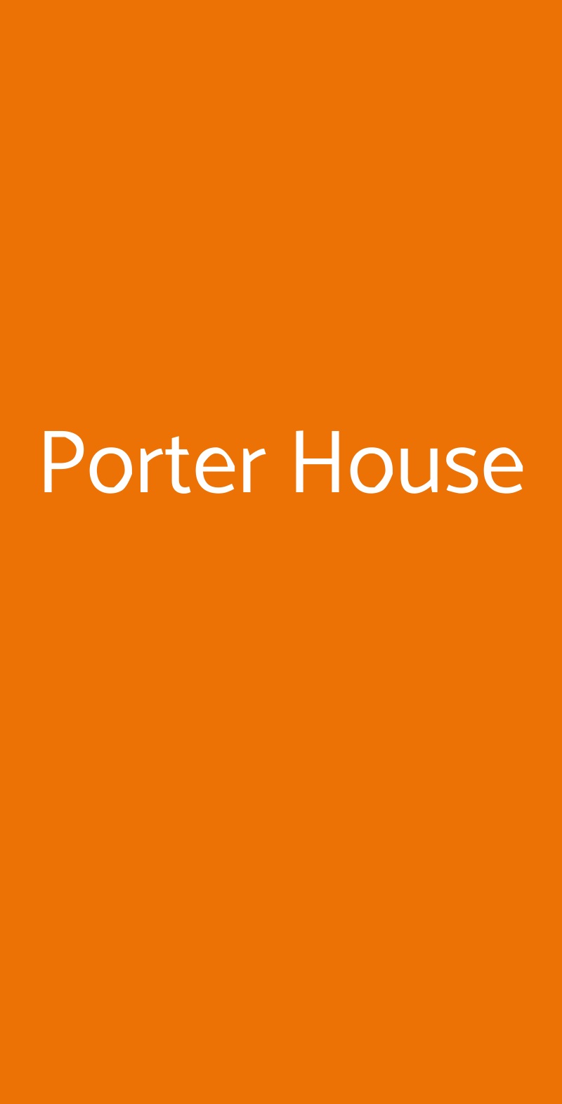 Porter House Milano menù 1 pagina