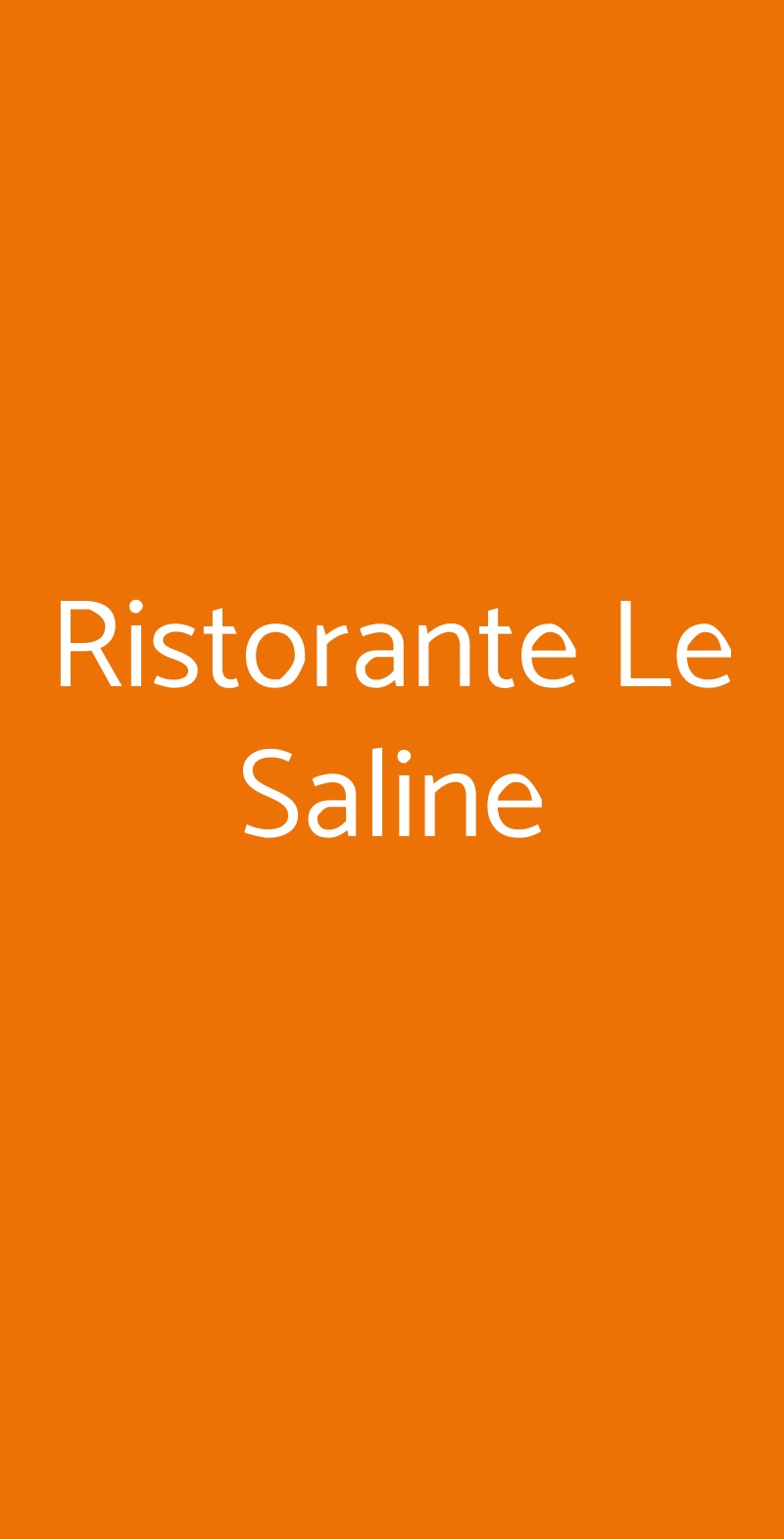 Ristorante Le Saline Milano menù 1 pagina