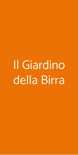 Il Giardino Della Birra, Milano