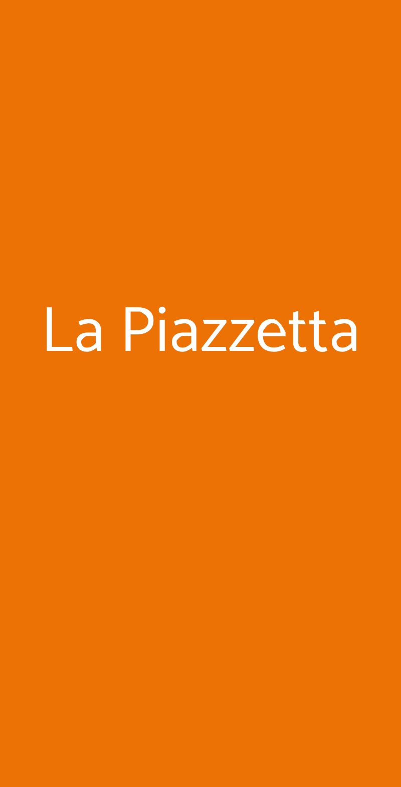 La Piazzetta Milano menù 1 pagina