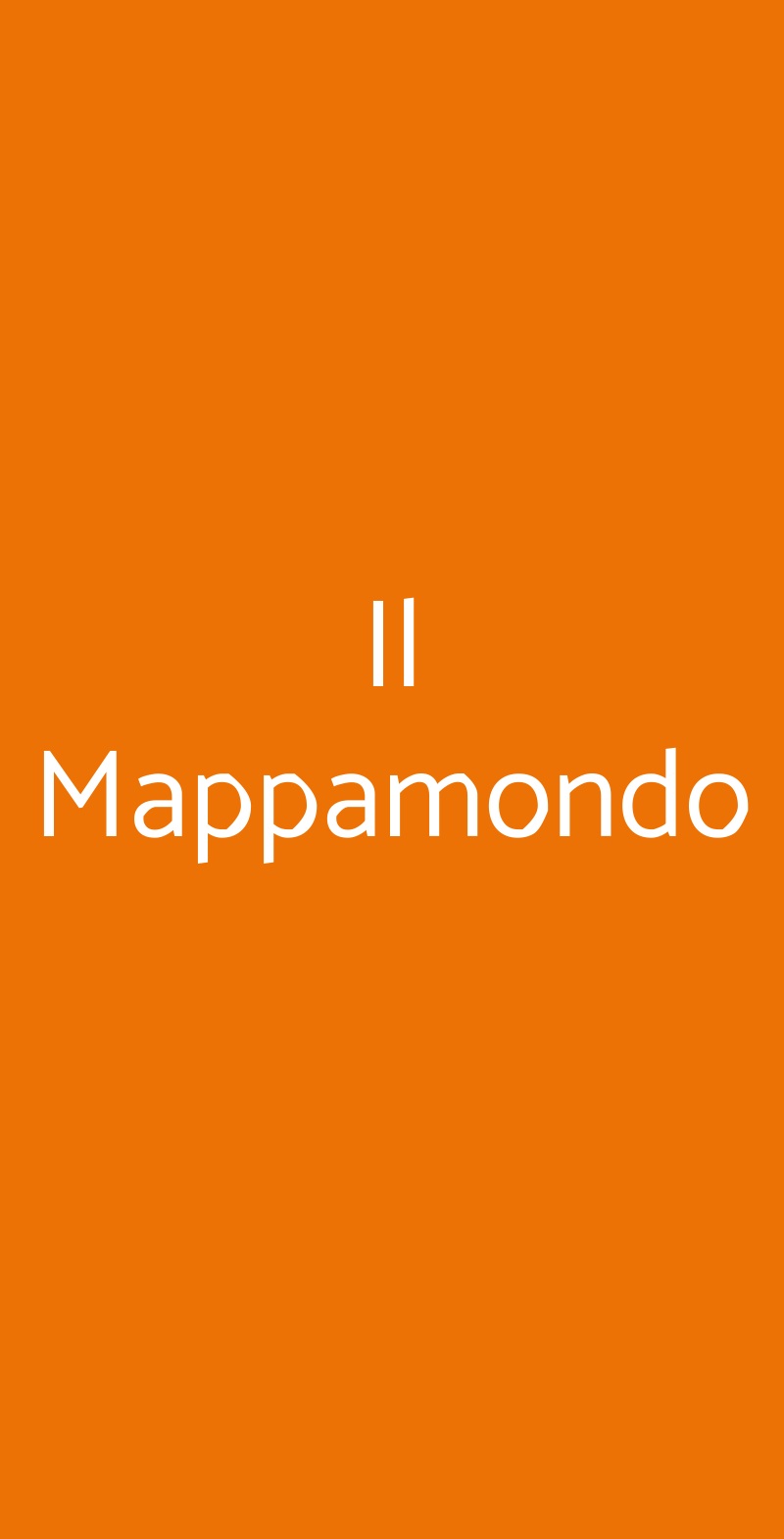 Il Mappamondo Milano menù 1 pagina