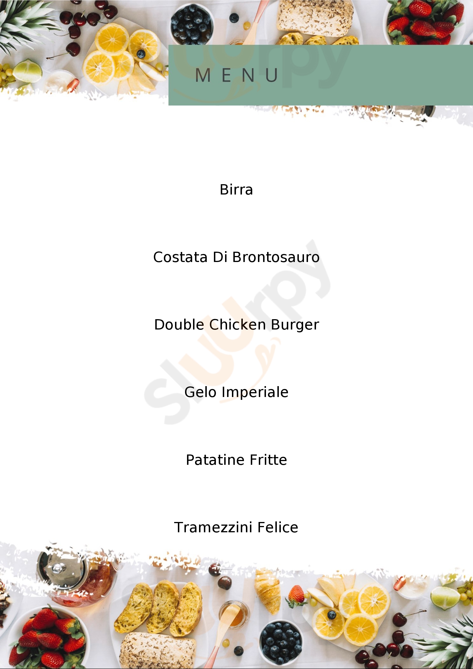 Geko's Brasserie Crema menù 1 pagina