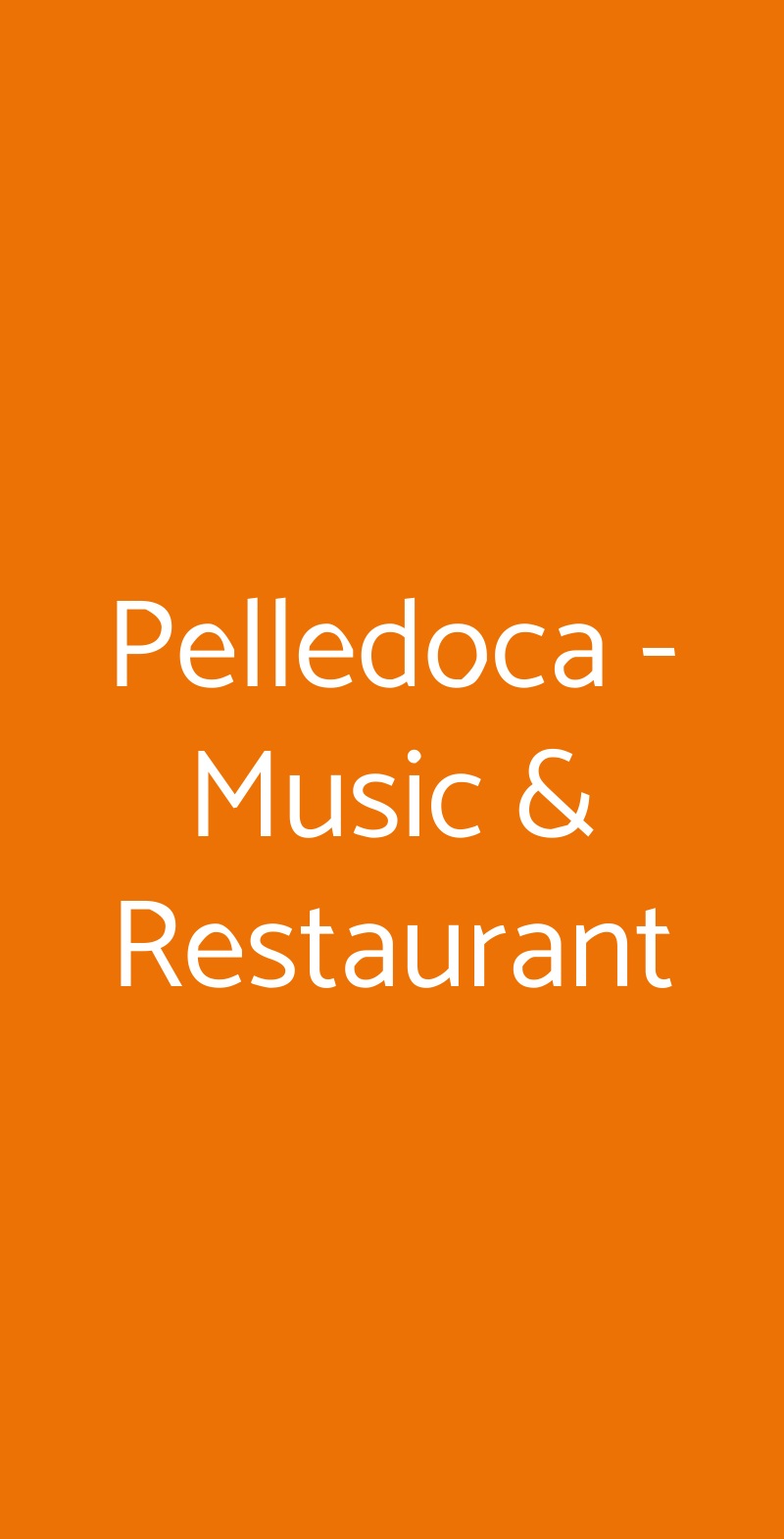 Pelledoca - Music & Restaurant Milano menù 1 pagina