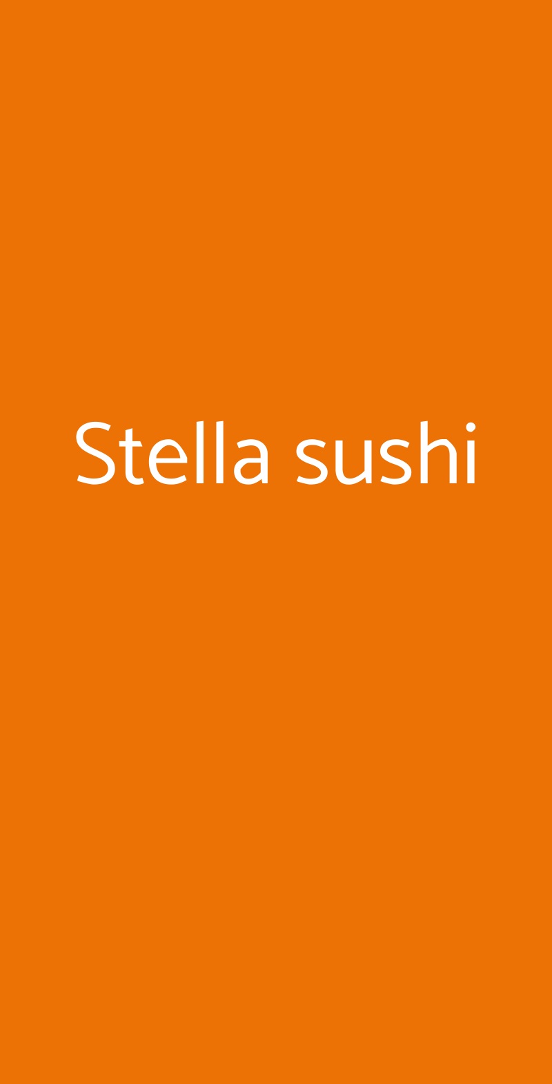Stella sushi Milano menù 1 pagina
