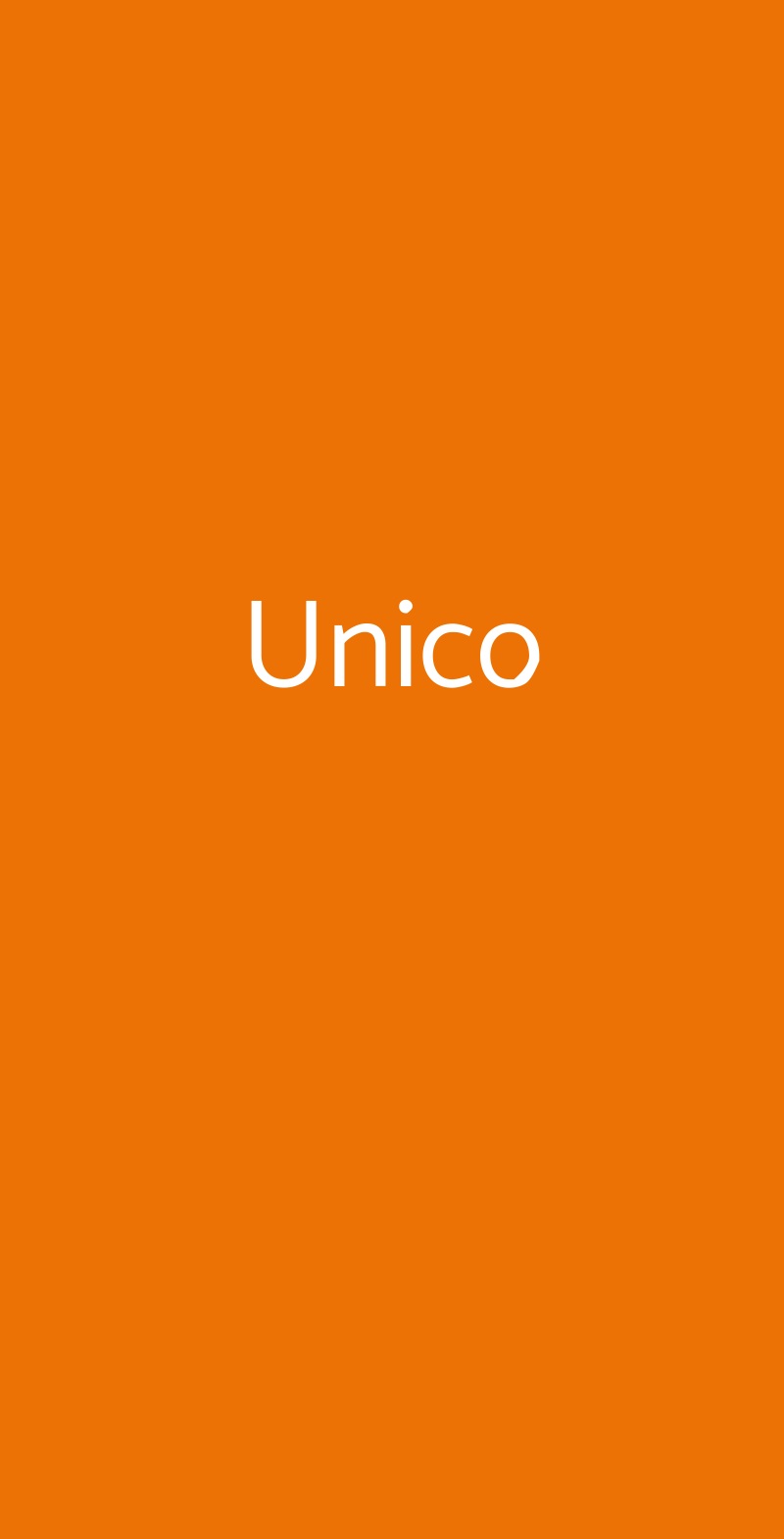 Unico Milano menù 1 pagina