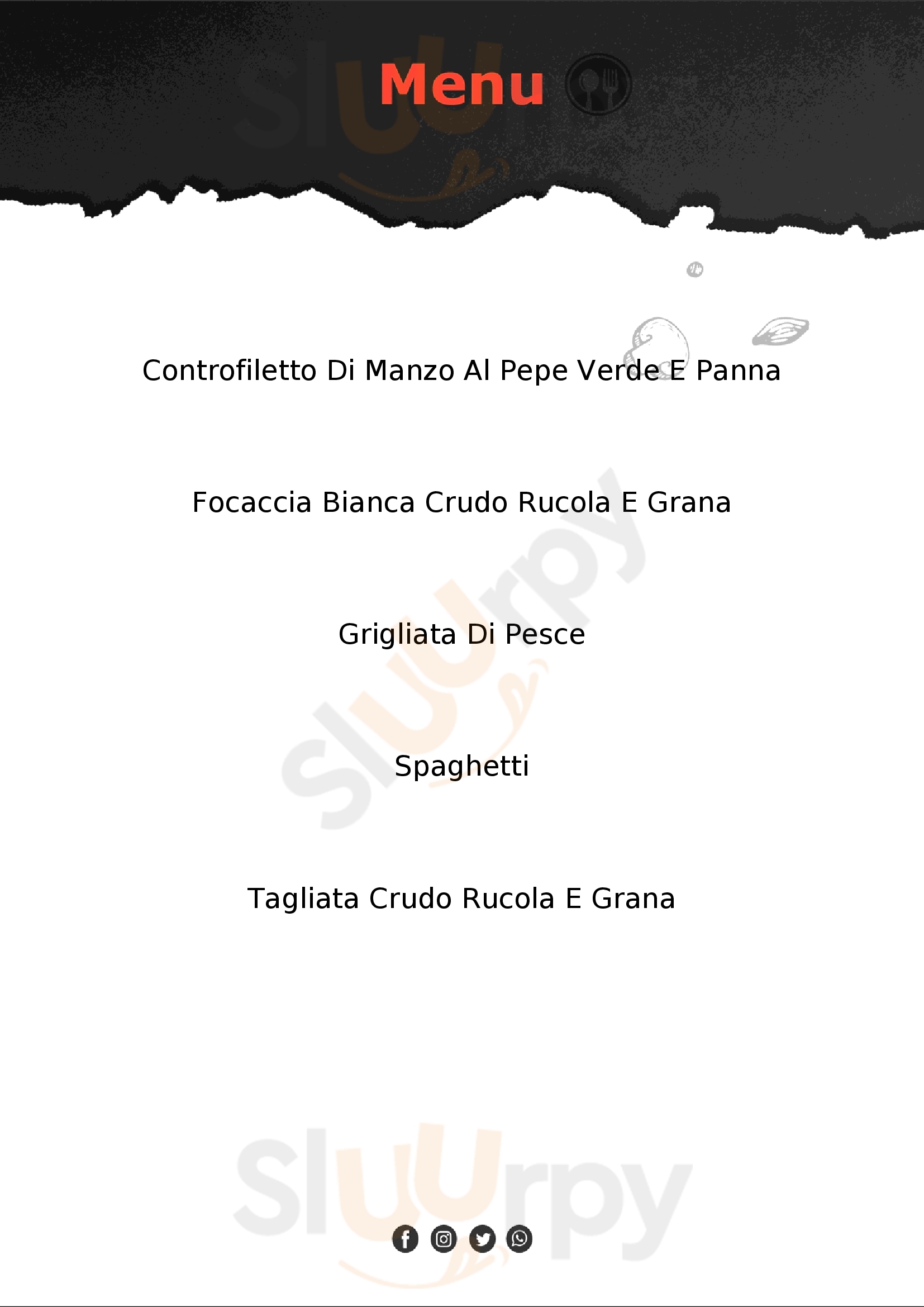 Ristorante Pizzeria Pegaso Genivolta menù 1 pagina