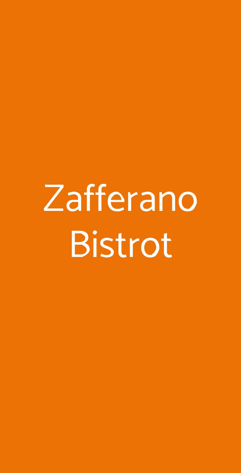 Zafferano Bistrot Barzanò menù 1 pagina