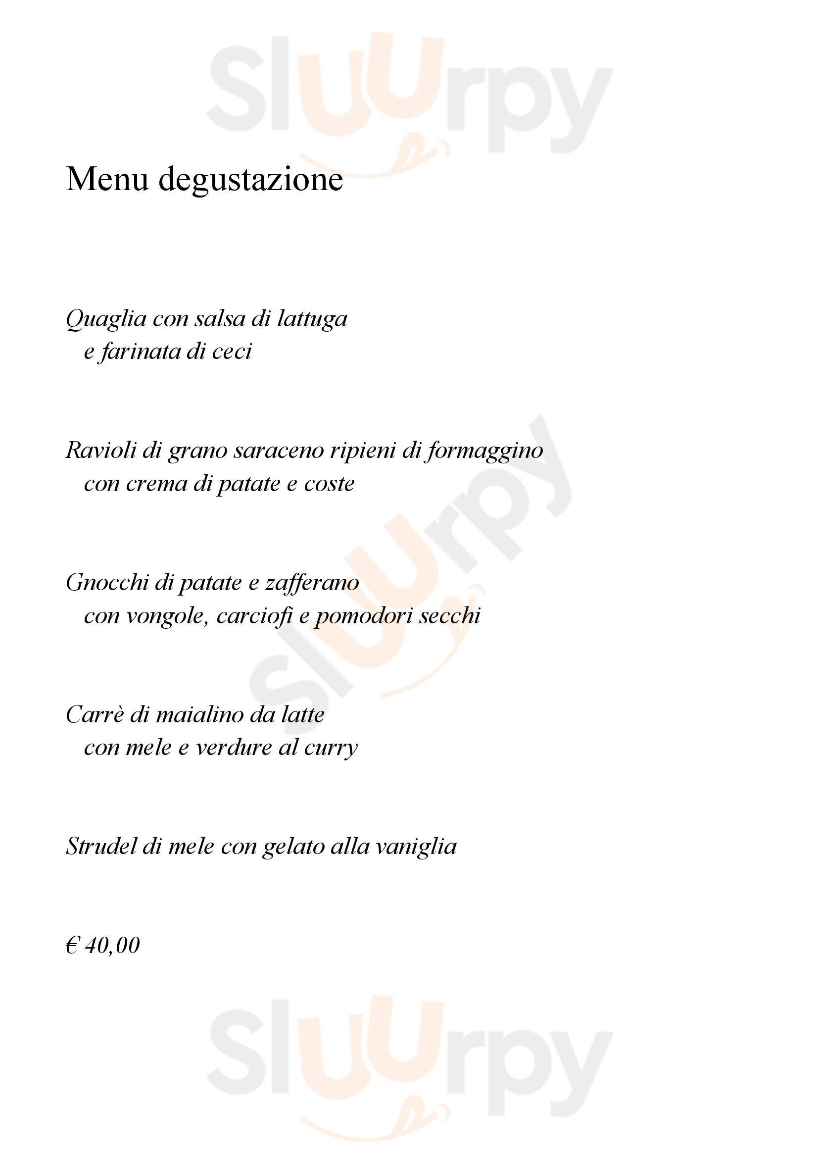 Ristorante La Piazzetta Montevecchia menù 1 pagina