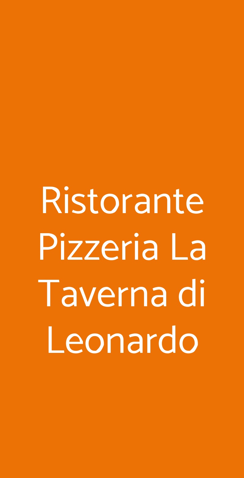 Ristorante Pizzeria La Taverna di Leonardo Brivio menù 1 pagina